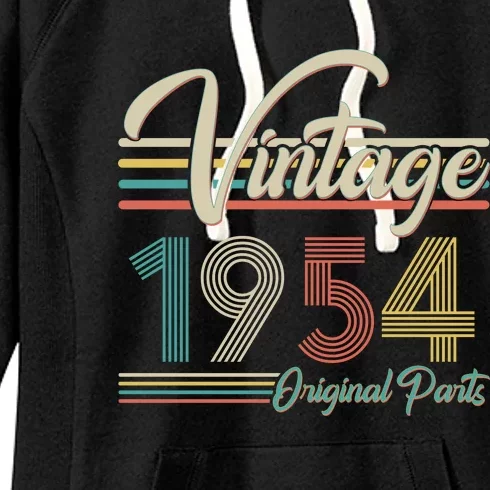 Vintage Original Parts 1954 70th Birthday Women's Fleece Hoodie