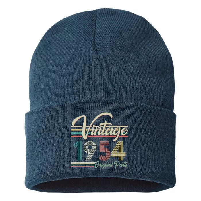 Vintage Original Parts 1954 70th Birthday Sustainable Knit Beanie