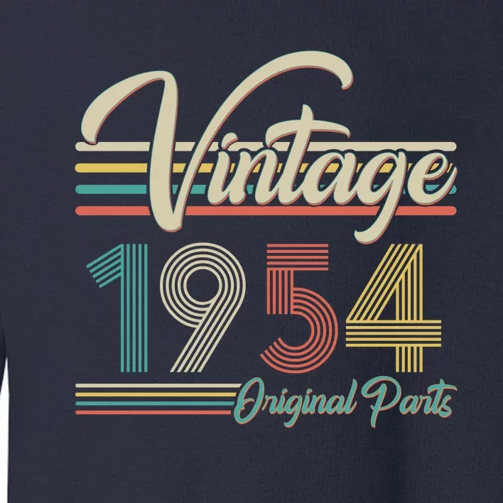 Vintage Original Parts 1954 70th Birthday Toddler Sweatshirt