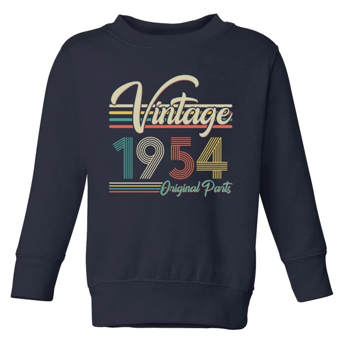 Vintage Original Parts 1954 70th Birthday Toddler Sweatshirt