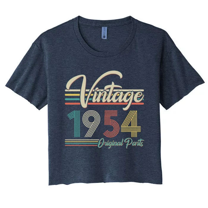 Vintage Original Parts 1954 70th Birthday Women's Crop Top Tee