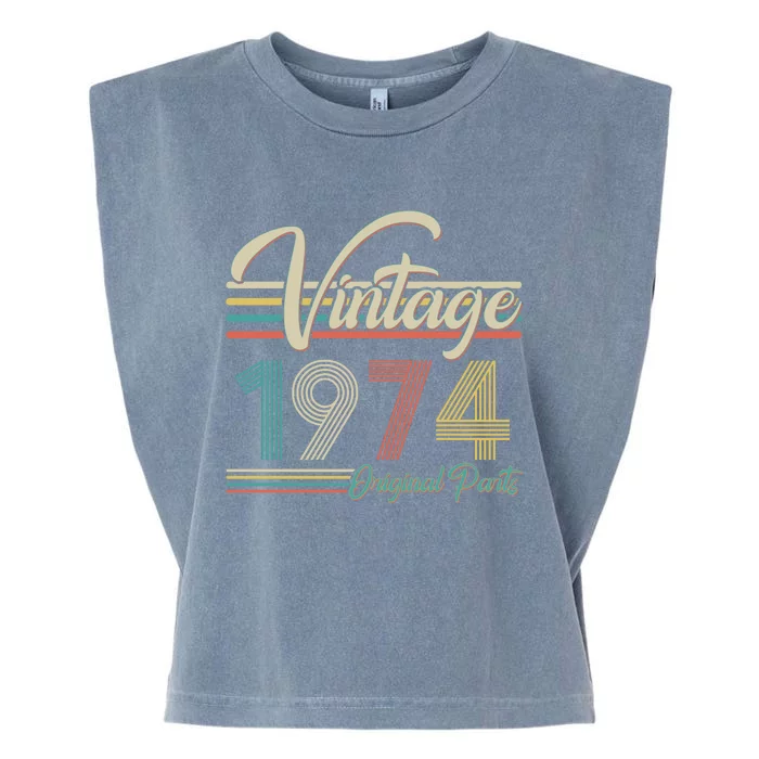 Vintage Original Parts 1974 50th Birthday Garment-Dyed Women's Muscle Tee