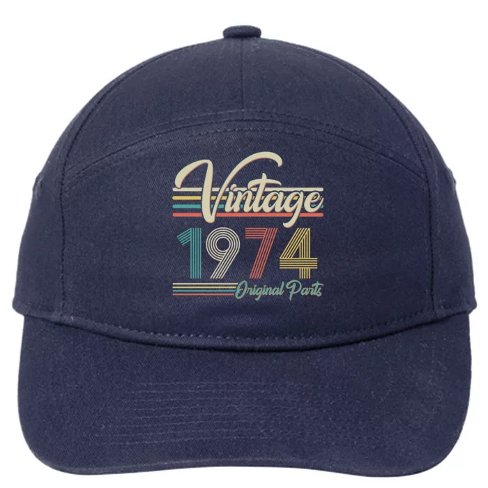 Vintage Original Parts 1974 50th Birthday 7-Panel Snapback Hat