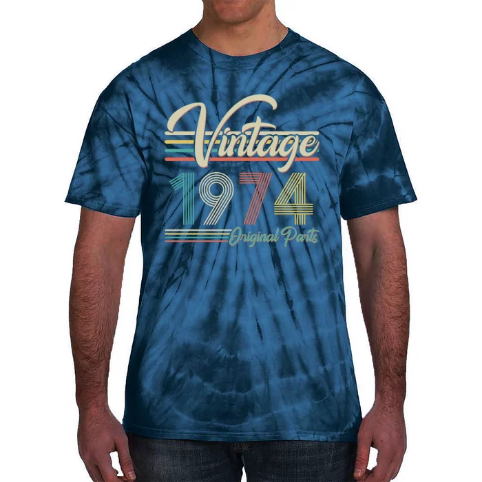 Vintage Original Parts 1974 50th Birthday Tie-Dye T-Shirt