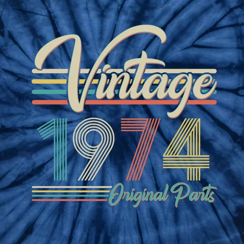 Vintage Original Parts 1974 50th Birthday Tie-Dye T-Shirt