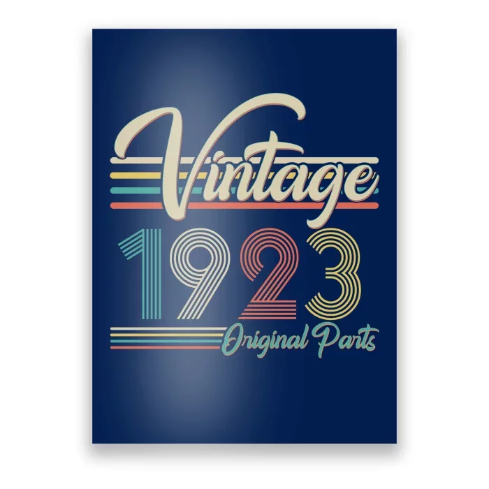 Vintage Original Parts 1923 100th Birthday Poster