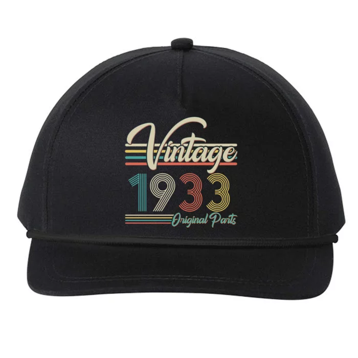 Vintage Original Parts 1933 90th Birthday Snapback Five-Panel Rope Hat