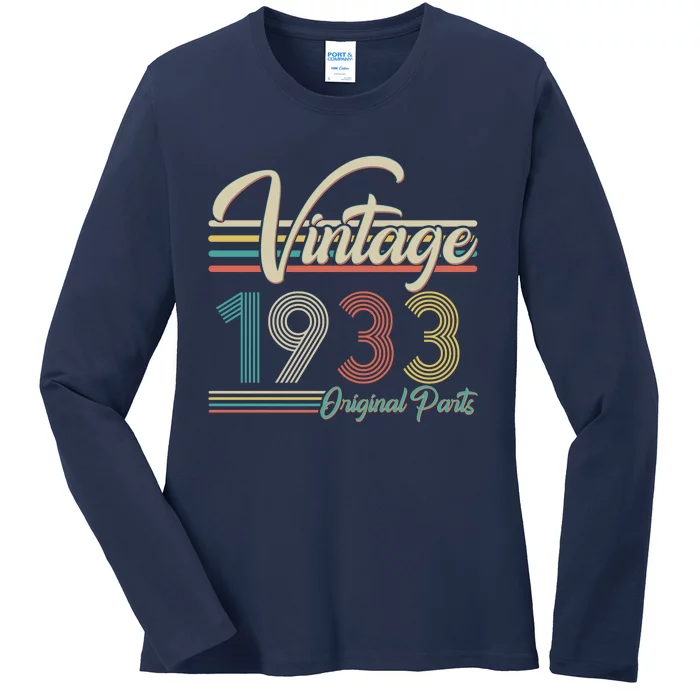 Vintage Original Parts 1933 90th Birthday Ladies Long Sleeve Shirt