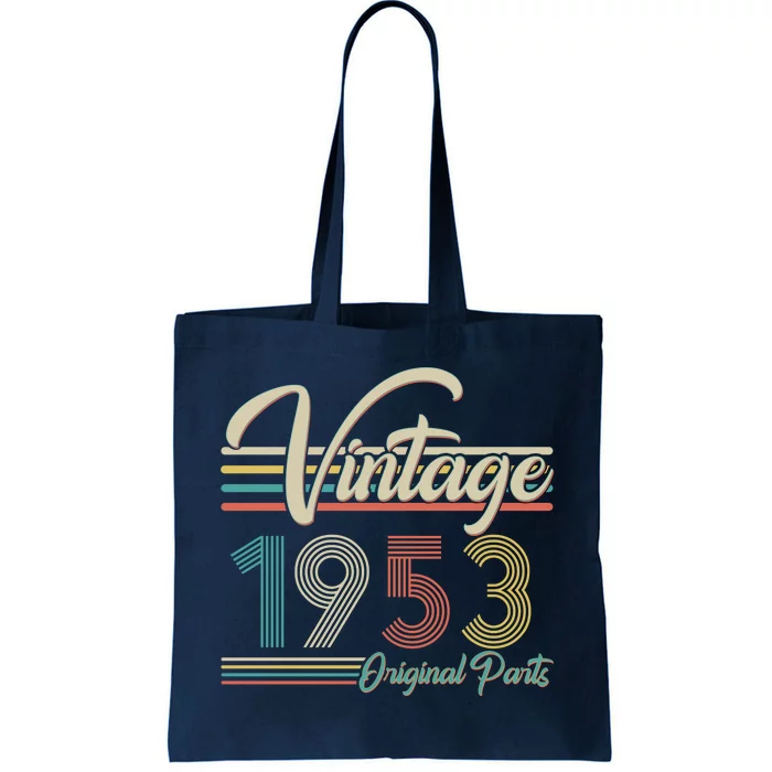 Vintage Original Parts 1953 70th Birthday Tote Bag