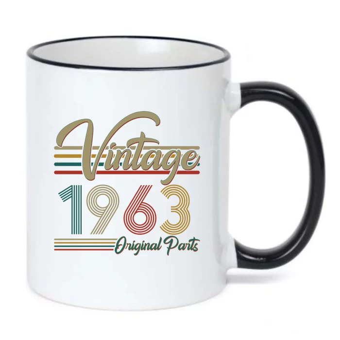 Vintage Original Parts 1963 60th Birthday Black Color Changing Mug