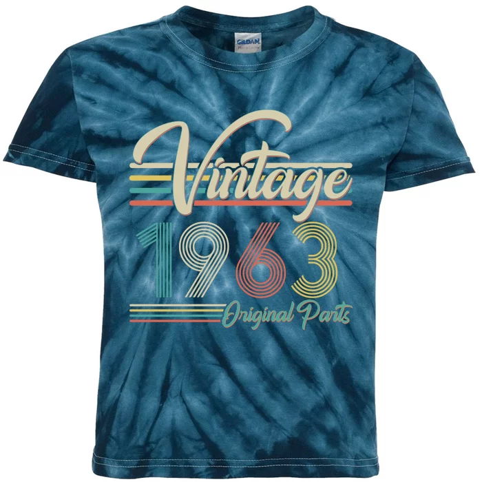 Vintage Original Parts 1963 60th Birthday Kids Tie-Dye T-Shirt