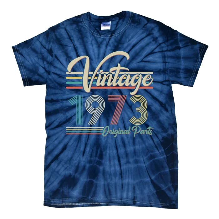 Vintage Original Parts 1973 50th Birthday Tie-Dye T-Shirt