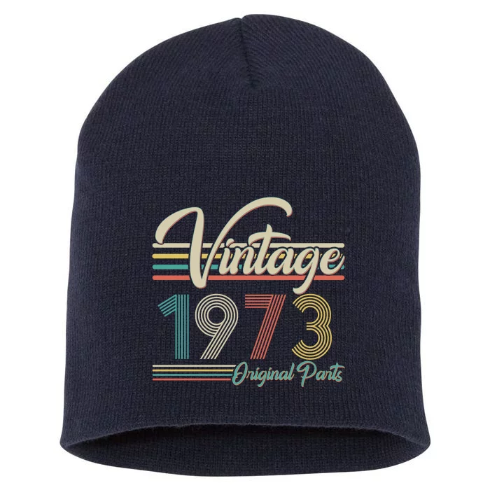 Vintage Original Parts 1973 50th Birthday Short Acrylic Beanie