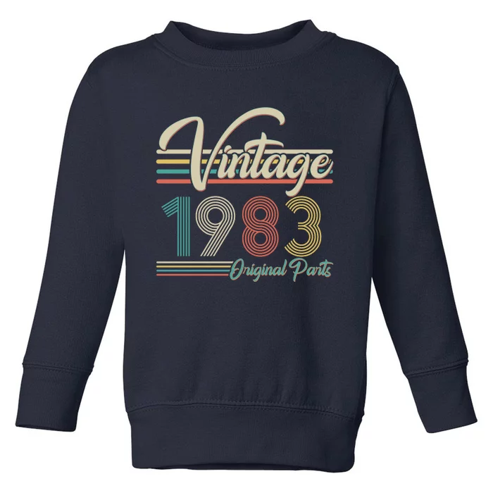 Vintage Original Parts 1983 40th Birthday Toddler Sweatshirt