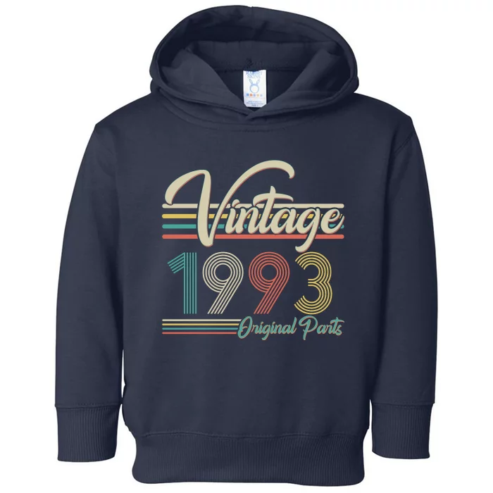 Vintage Original Parts 1993 30th Birthday Toddler Hoodie