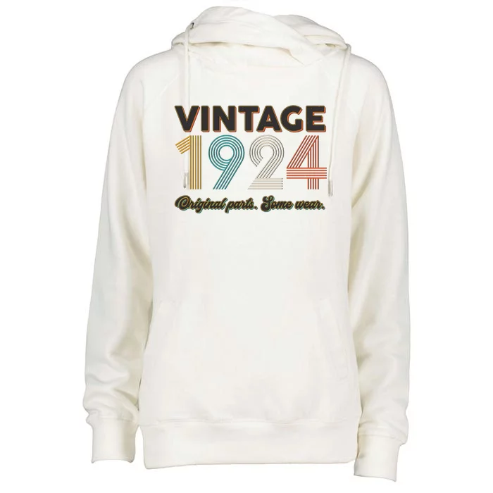 Vintage Original Parts Some Wear 1924 100th Birthday Womens Funnel Neck Pullover Hood