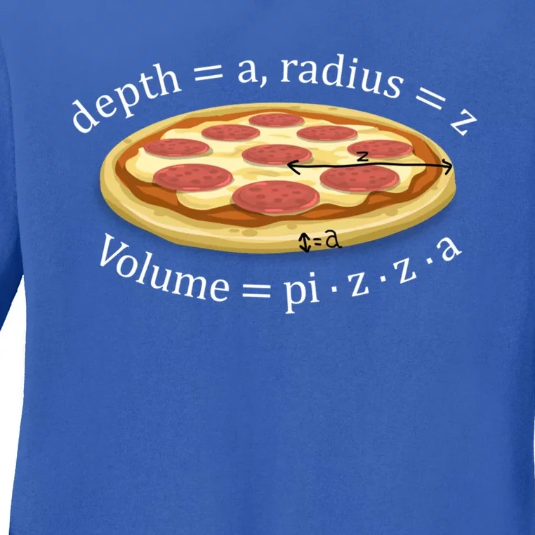 Volume Of Pizza Funny Math Gift Ladies Long Sleeve Shirt