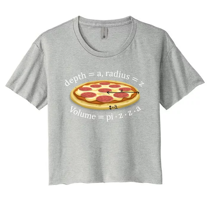 Volume Of Pizza Funny Math Gift Women's Crop Top Tee