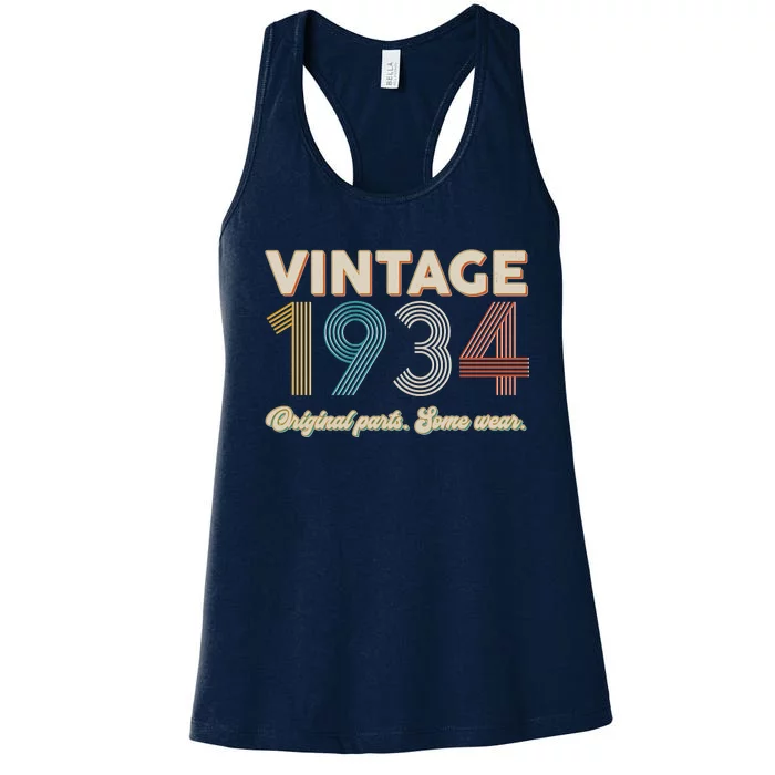 Vintage Original Parts Some Wear 1934 90th Birthday Women's Racerback Tank