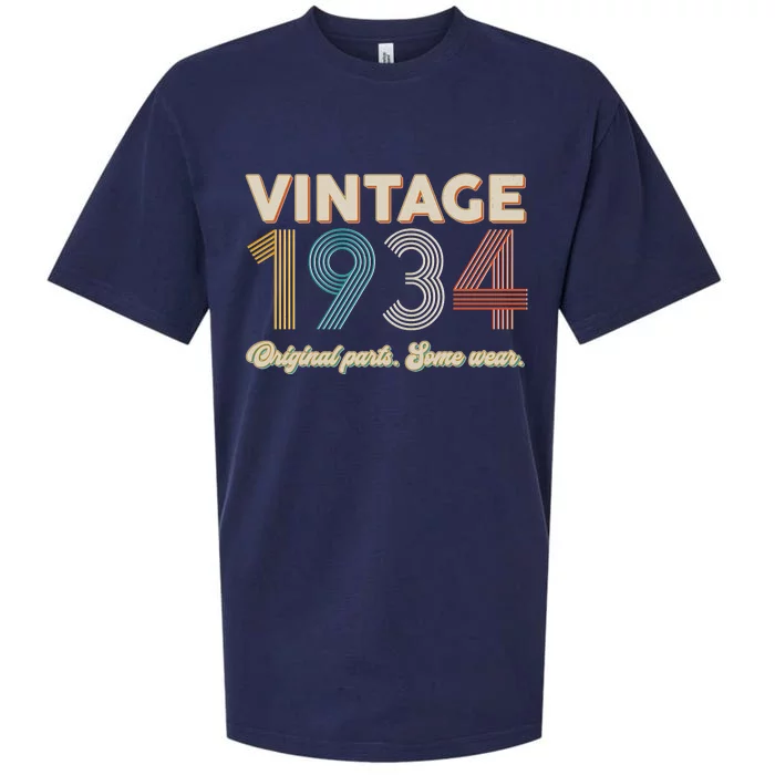 Vintage Original Parts Some Wear 1934 90th Birthday Sueded Cloud Jersey T-Shirt