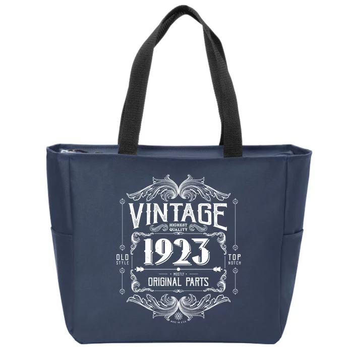 Vintage Old Style Top Notch Mostly Original Parts Whiskey Label 1923 100 Zip Tote Bag