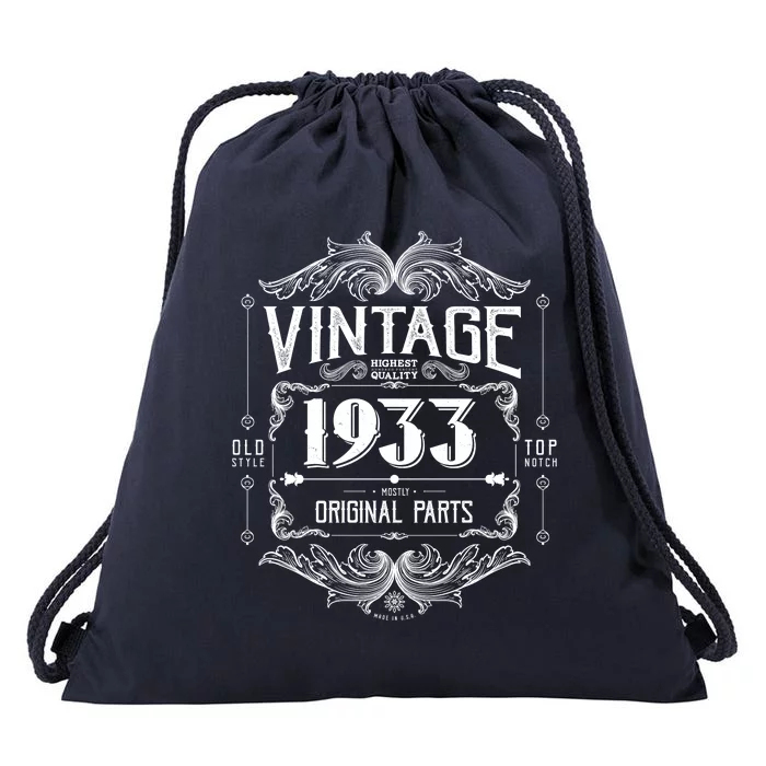 Vintage Old Style Top Notch Mostly Original Parts Whiskey Label 1933 90 Drawstring Bag