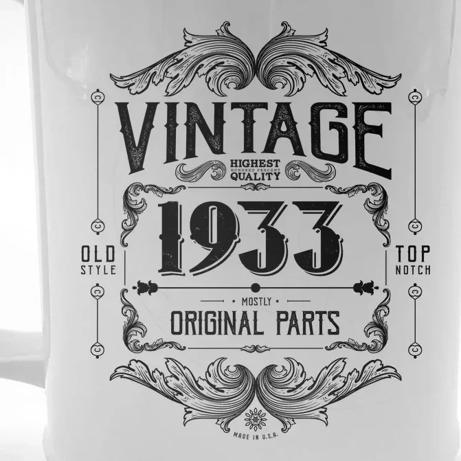 Vintage Old Style Top Notch Mostly Original Parts Whiskey Label 1933 90 Front & Back Beer Stein