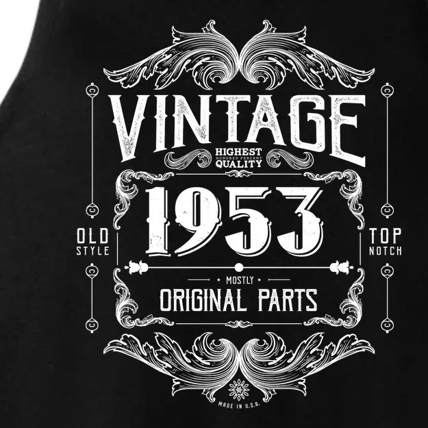 Vintage Old Style Top Notch Mostly Original Parts Whiskey Label 1953 70 Ladies Tri-Blend Wicking Tank