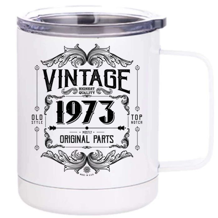 Vintage Old Style Top Notch Mostly Original Parts Whiskey Label 1973 50 Front & Back 12oz Stainless Steel Tumbler Cup