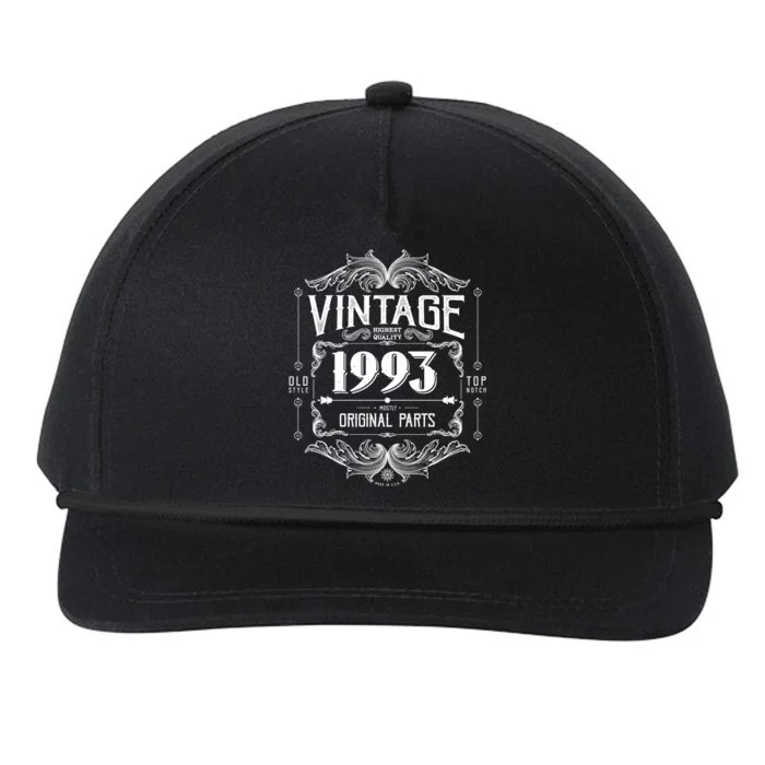 Vintage Old Style Top Notch Mostly Original Parts Whiskey Label 1993 30 Snapback Five-Panel Rope Hat