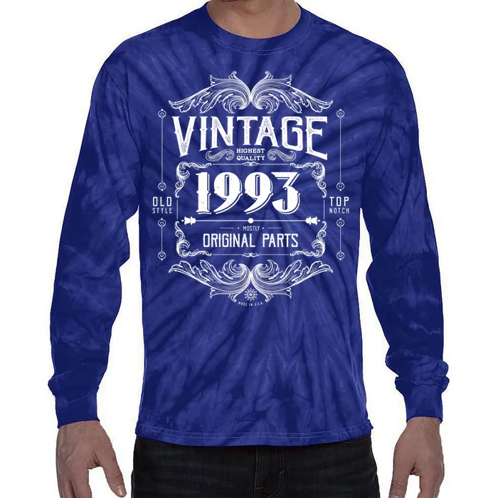 Vintage Old Style Top Notch Mostly Original Parts Whiskey Label 1993 30 Tie-Dye Long Sleeve Shirt