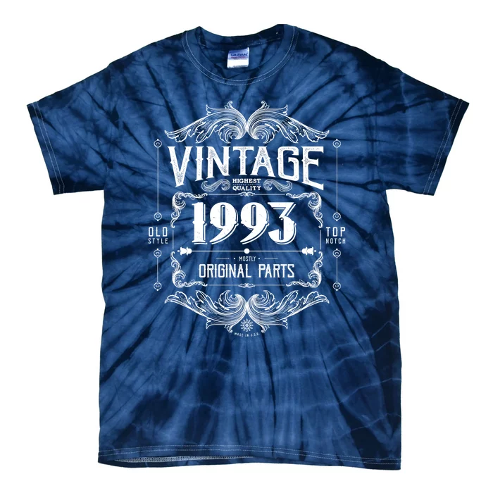 Vintage Old Style Top Notch Mostly Original Parts Whiskey Label 1993 30 Tie-Dye T-Shirt