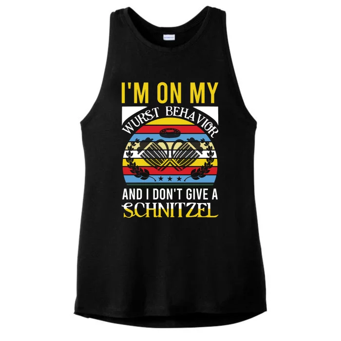 Vintage Oktoberfest Slogan Ladies Tri-Blend Wicking Tank