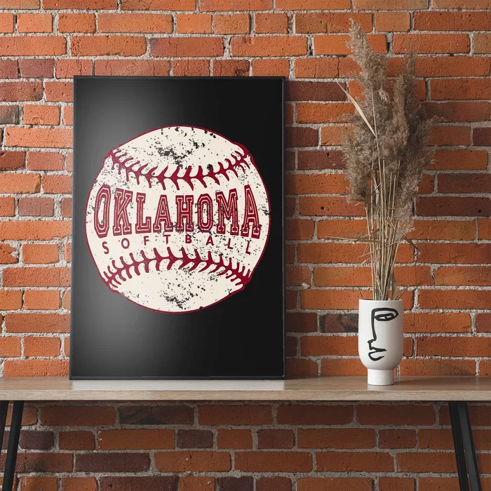 Vintage Oklahoma Softball Ball Poster