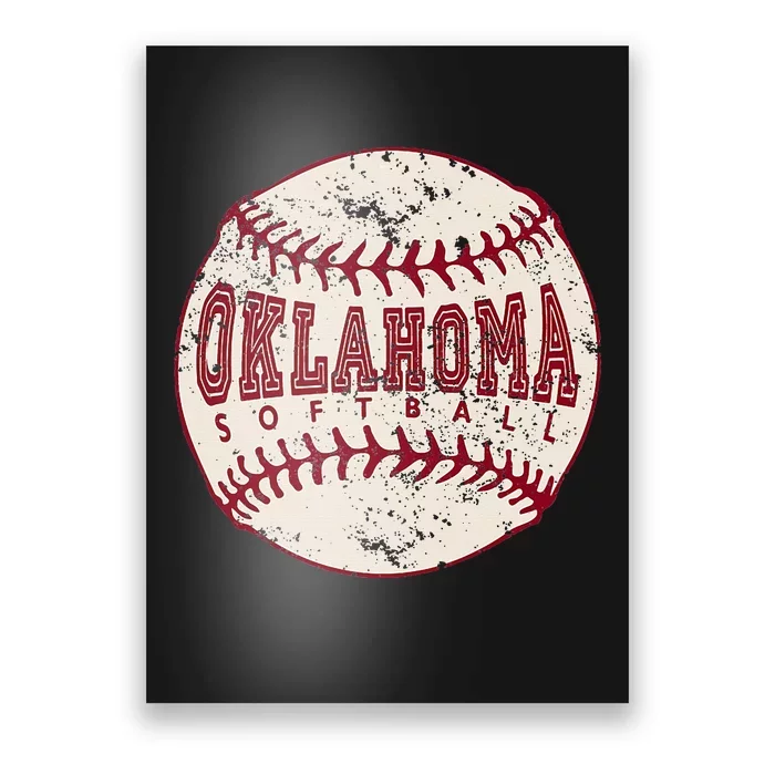 Vintage Oklahoma Softball Ball Poster