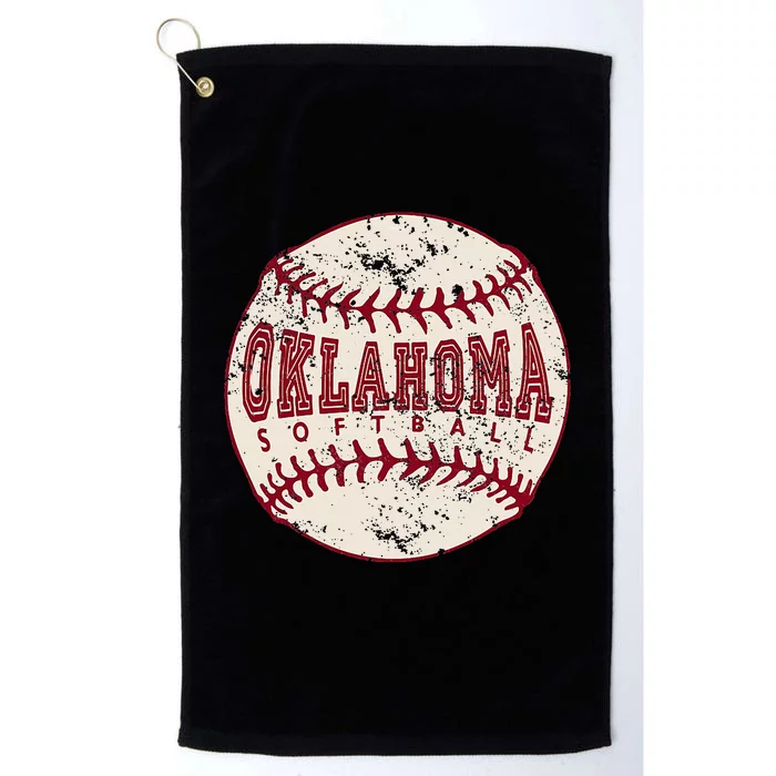 Vintage Oklahoma Softball Ball Platinum Collection Golf Towel