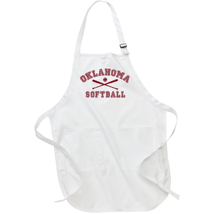 Vintage Oklahoma Softball Gear Full-Length Apron With Pocket