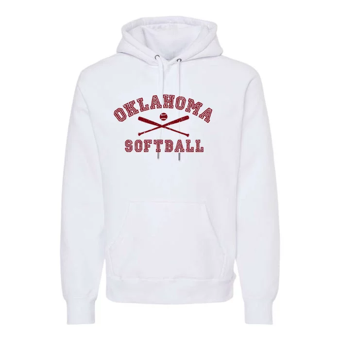 Vintage Oklahoma Softball Gear Premium Hoodie