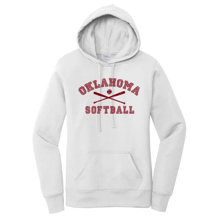 Vintage Oklahoma Softball Gear Women's Pullover Hoodie