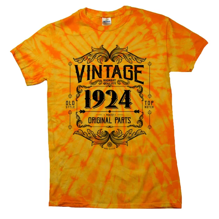 Vintage Old Style Top Notch Mostly Original Parts Whiskey Label 1924 100 Tie-Dye T-Shirt