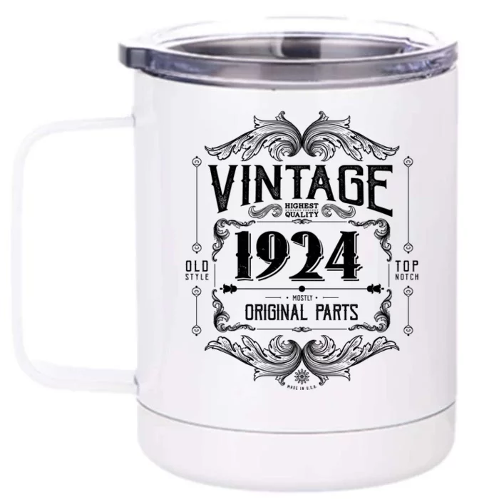 Vintage Old Style Top Notch Mostly Original Parts Whiskey Label 1924 100 Front & Back 12oz Stainless Steel Tumbler Cup