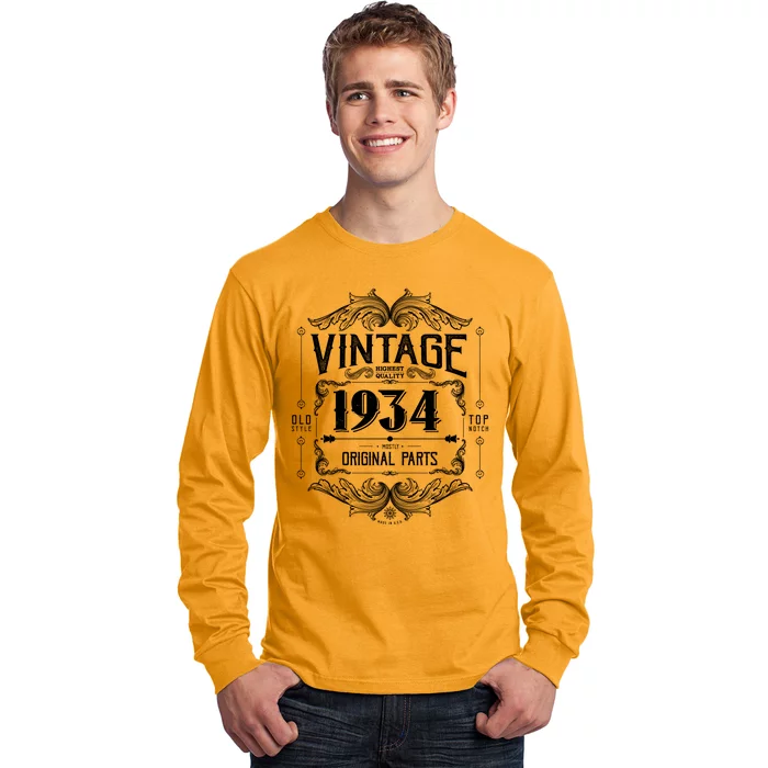 Vintage Old Style Top Notch Mostly Original Parts Whiskey Label 1934 90 Long Sleeve Shirt