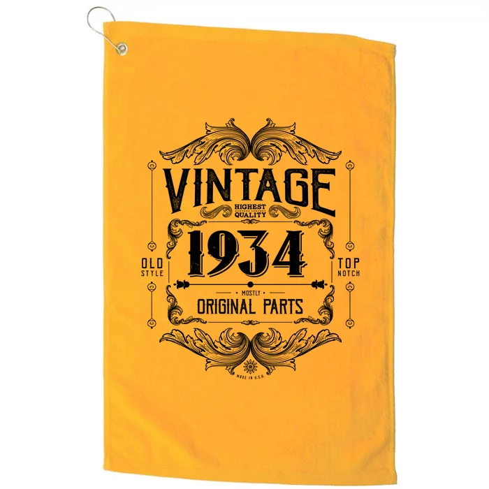 Vintage Old Style Top Notch Mostly Original Parts Whiskey Label 1934 90 Platinum Collection Golf Towel