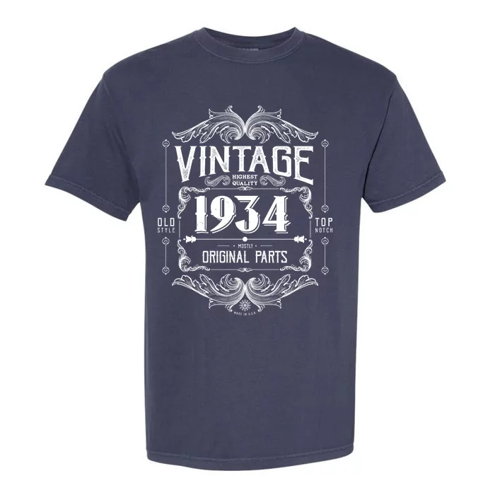 Vintage Old Style Top Notch Mostly Original Parts Whiskey Label 1934 90 Garment-Dyed Heavyweight T-Shirt