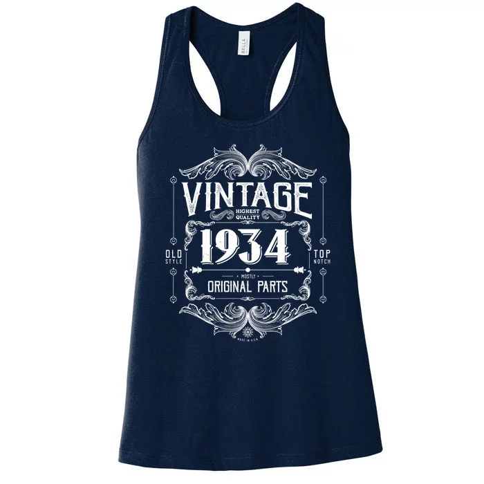 Vintage Old Style Top Notch Mostly Original Parts Whiskey Label 1934 90 Women's Racerback Tank