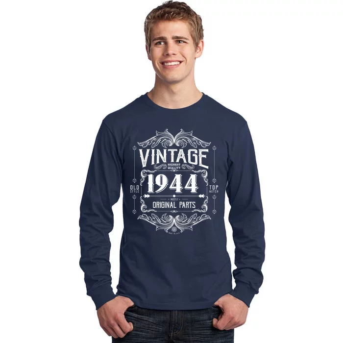 Vintage Old Style Top Notch Mostly Original Parts Whiskey Label 1944 80 Tall Long Sleeve T-Shirt