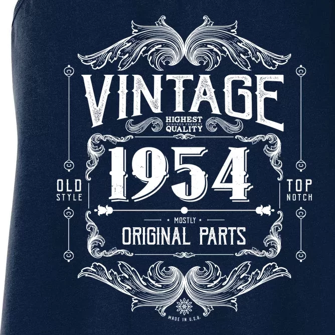 Vintage Old Style Top Notch Mostly Original Parts Whiskey Label 1954 70 Women's Racerback Tank