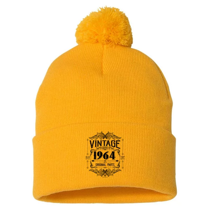 Vintage Old Style Top Notch Mostly Original Parts Whiskey Label 1964 60 Pom Pom 12in Knit Beanie