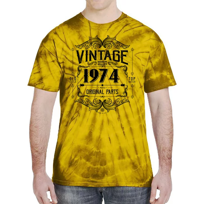 Vintage Old Style Top Notch Mostly Original Parts Whiskey Label 1974 50 Tie-Dye T-Shirt