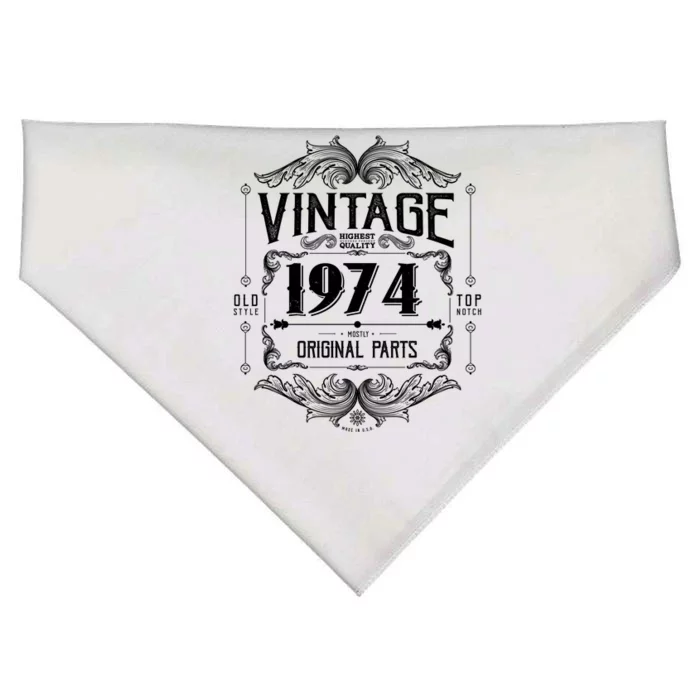 Vintage Old Style Top Notch Mostly Original Parts Whiskey Label 1974 50 USA-Made Doggie Bandana